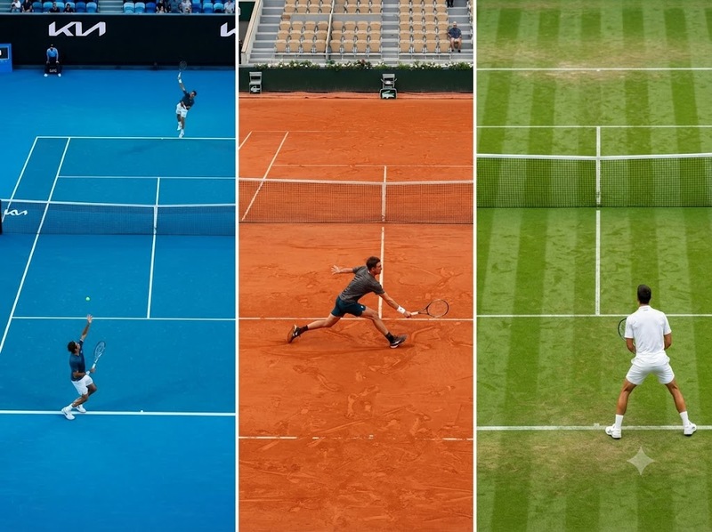 Các mặt sân tennis khác nhau tạo ra tốc độ và độ nảy bóng đặc trưng, chi phối trực tiếp chiến thuật thi đấu của VĐV. 